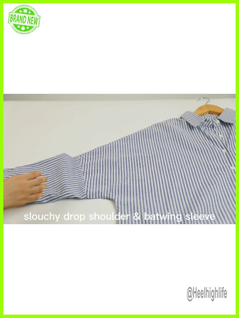 Long Sleeve Button Down Striped Cotton Maxi Shirt Dress - Picture 6 of 6